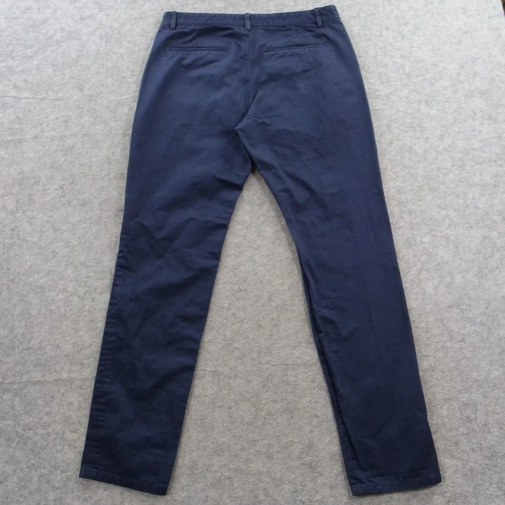 APC Pants Mens 32 Blue Flat Front Chinos Slim Straight Mid Rise Zip Fly